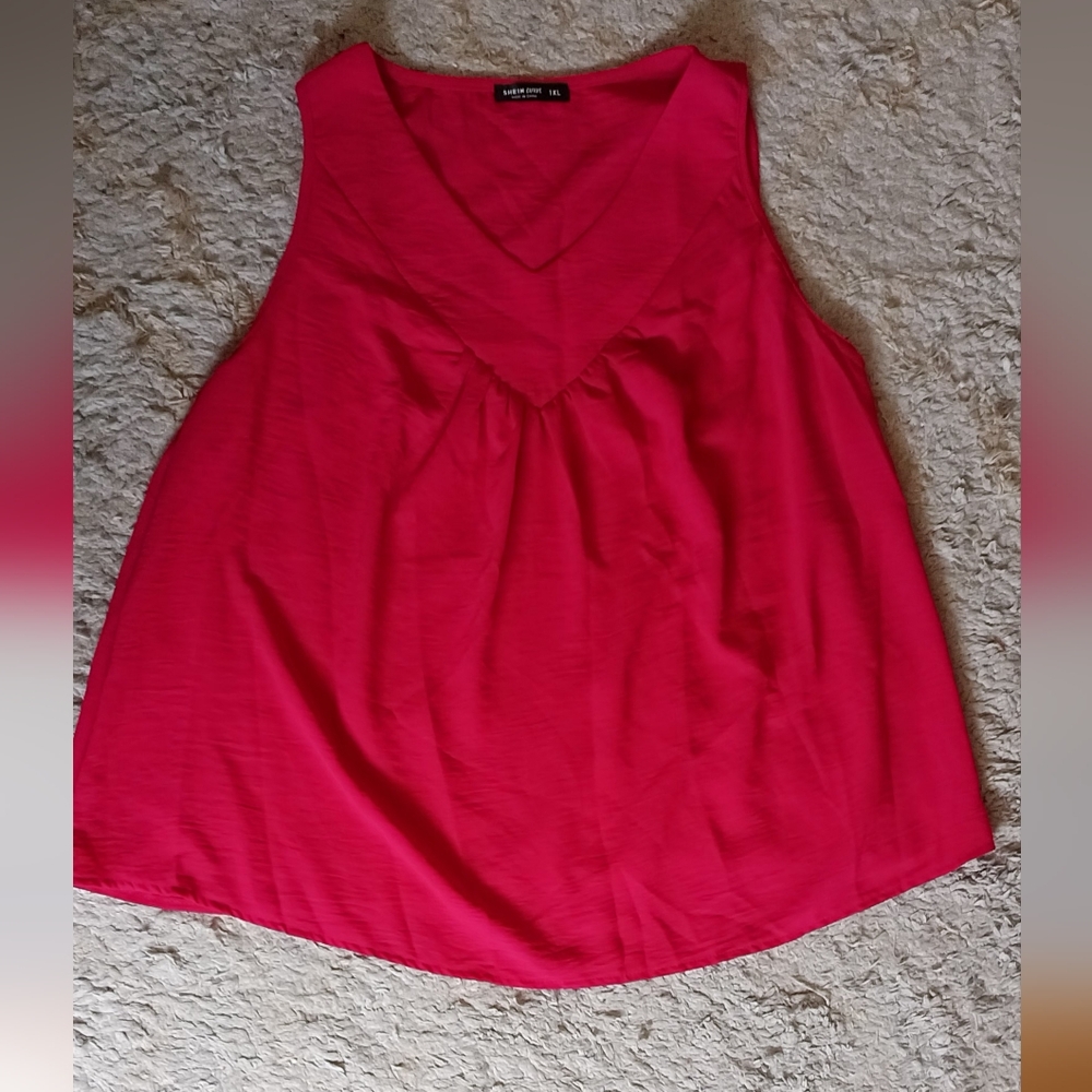 SHEIN Vibrant Pink A-Line Top